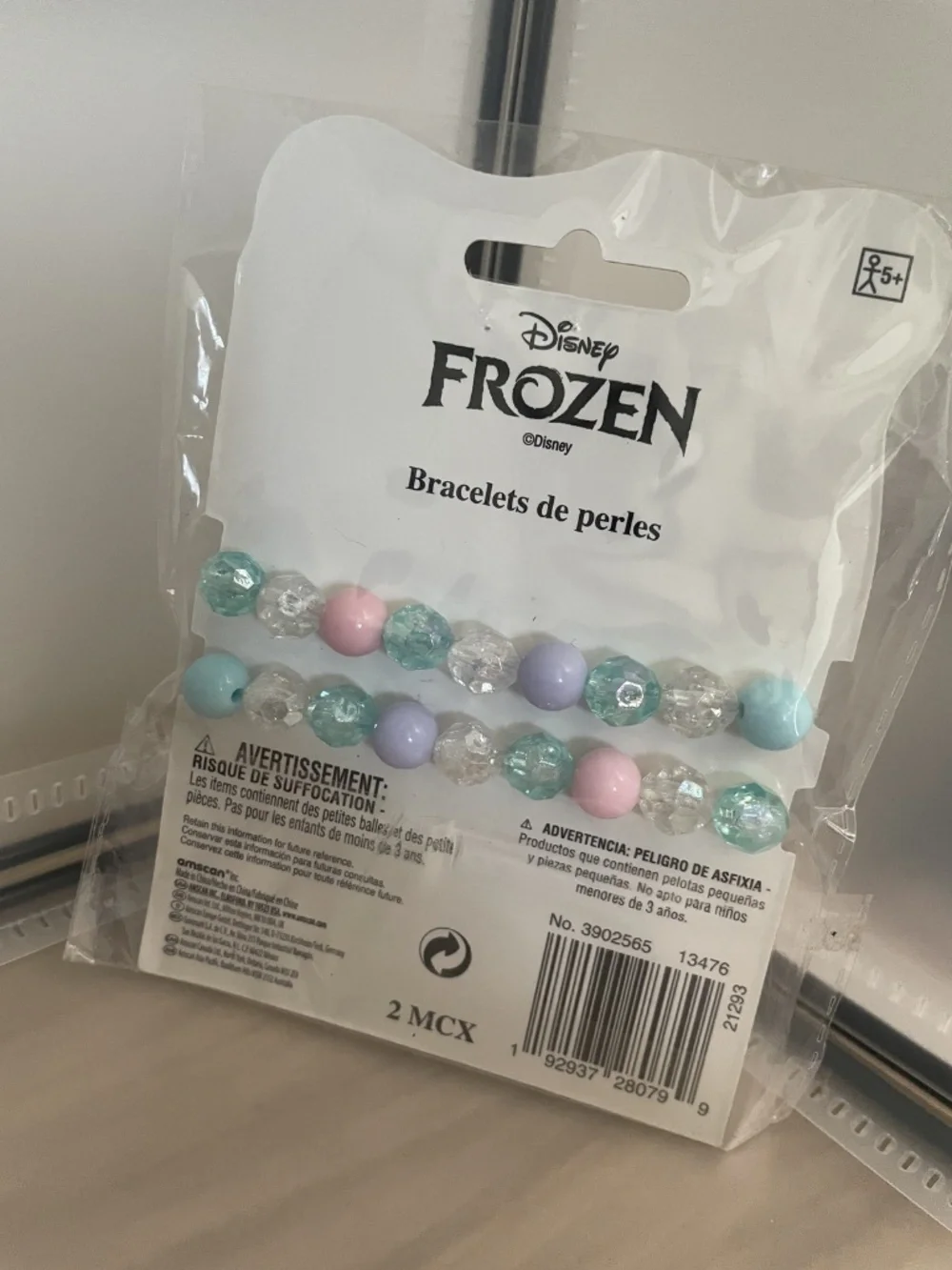Disney Frozen BELIEVE Bead Bracelets 2-Pack New in Package Elsa Anna